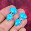 Turquoise 925 Solid Sterling Silver Earrings, Handmade Gemstone Earrings Jewelry, Gifts For Wife Brand New Earrings