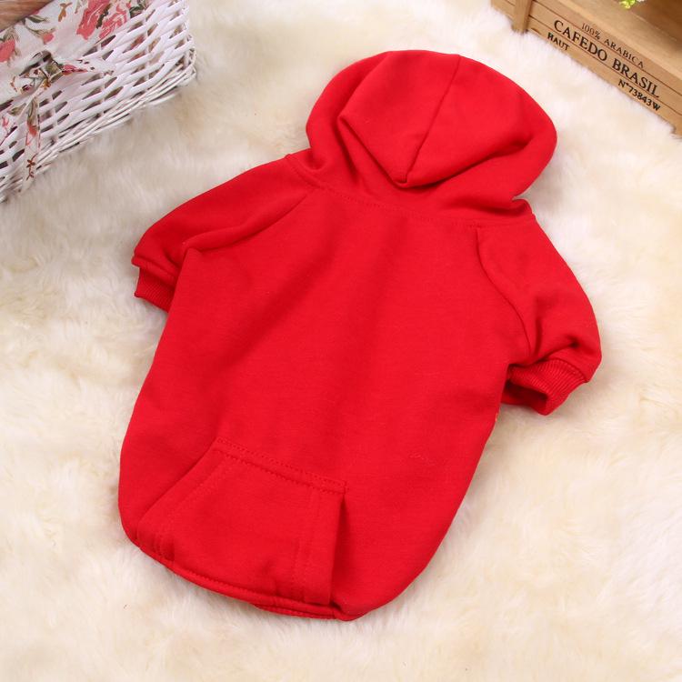 

Высококачественная флисовая толстовка для собаки с карманом Small красный