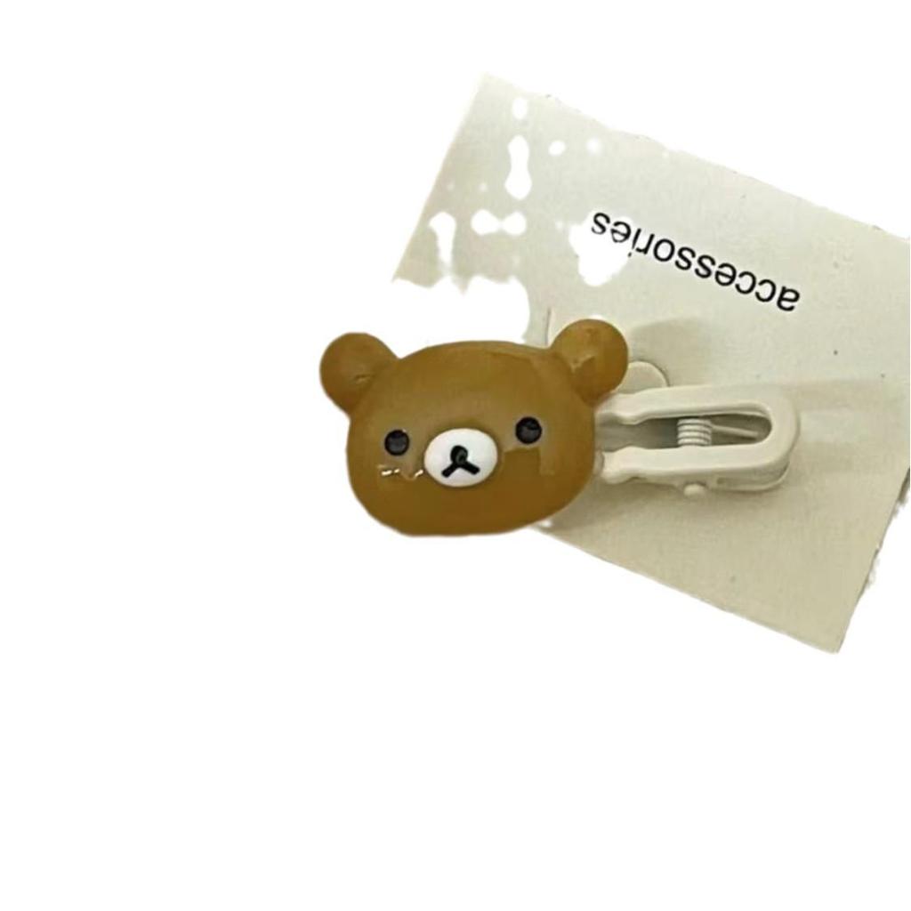 Adorable Little Bear Milk Coffee Hair Clip – Cute Girly Accessories
