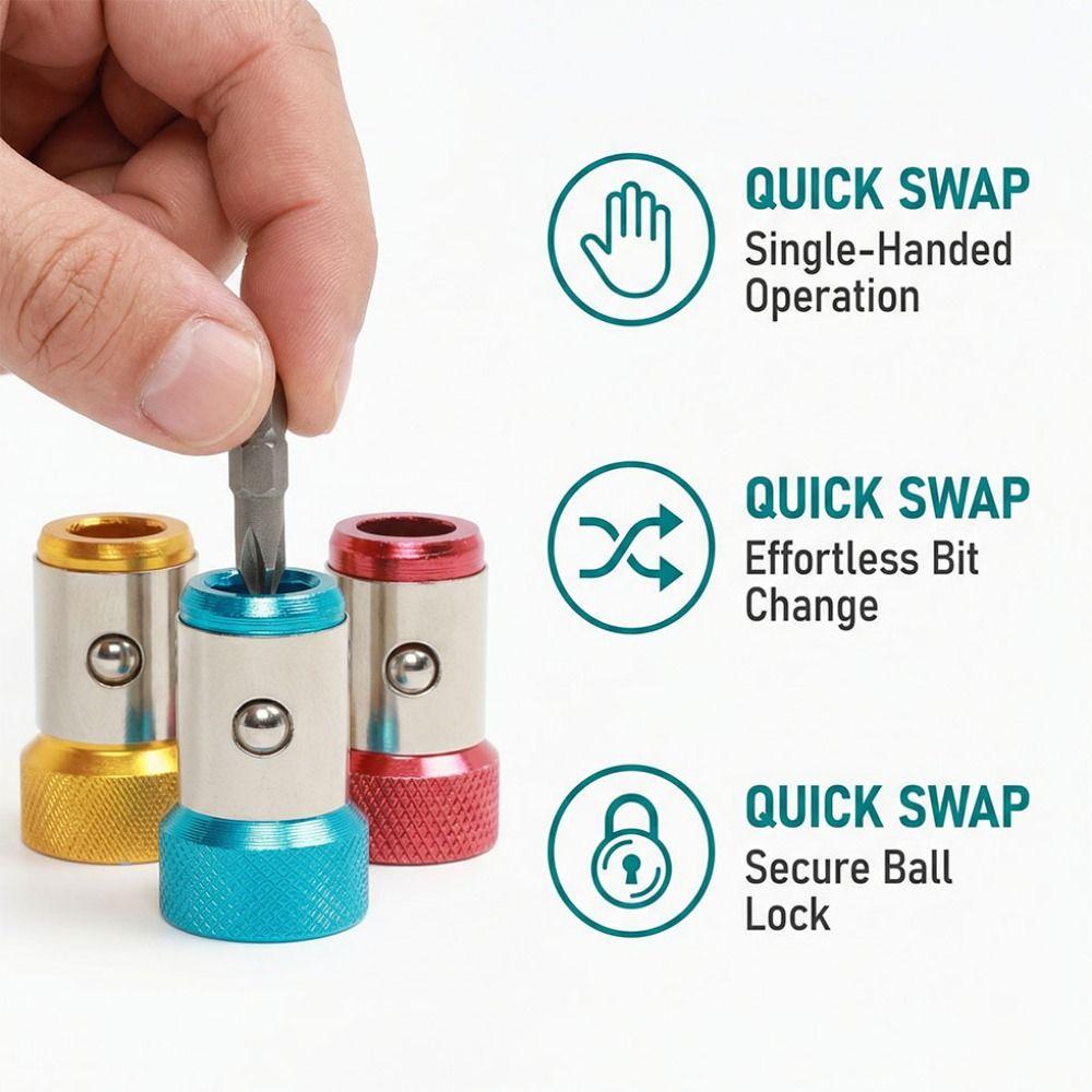 3pcs Magnetic Magnetic Screwdriver Bit Anti-Slip Design Magnetizer Ring  Metal Working