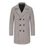 2024 Autumn/Winter Men's Plaid Woolen Coat: Mid-Length, Warm, European Size