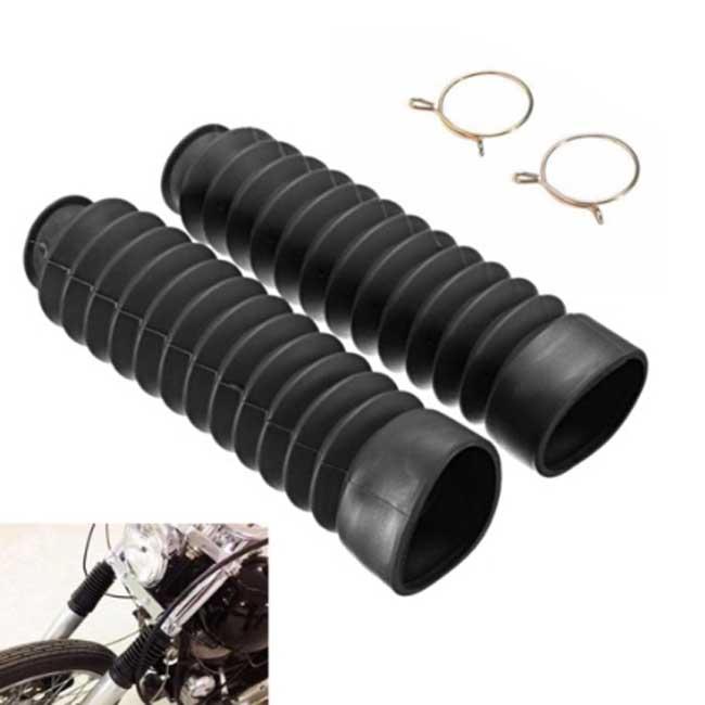 Buy 2pcs Motorcycle Rubber Front Fork Cover Gaiters Gators Boot Shock