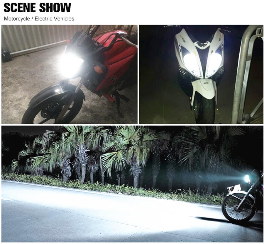 1X 25W H4 LED Motorcycle Headlamp Lighting LED Light Bulb Hi/Lo Beam Bulb 2500LM
