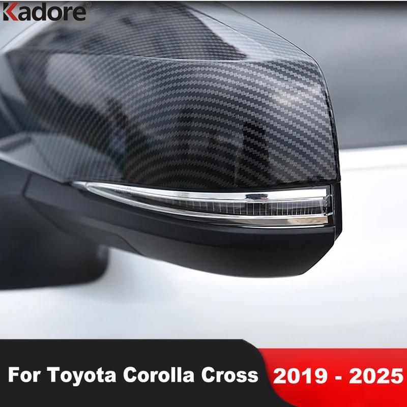 For Toyota Corolla Cross - 2024 2025 Carbon Fiber Car Rearview Mirror Cover Trim Side Wing Mirrors Cap Accessories