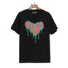 Grenzüberschreitende europäische und amerikanische Trendmarke Palm Angel Liebesbrief geschmolzen bedrucktes kurzärmeliges T-Shirt Herren und Damen Amerikanischer High Street