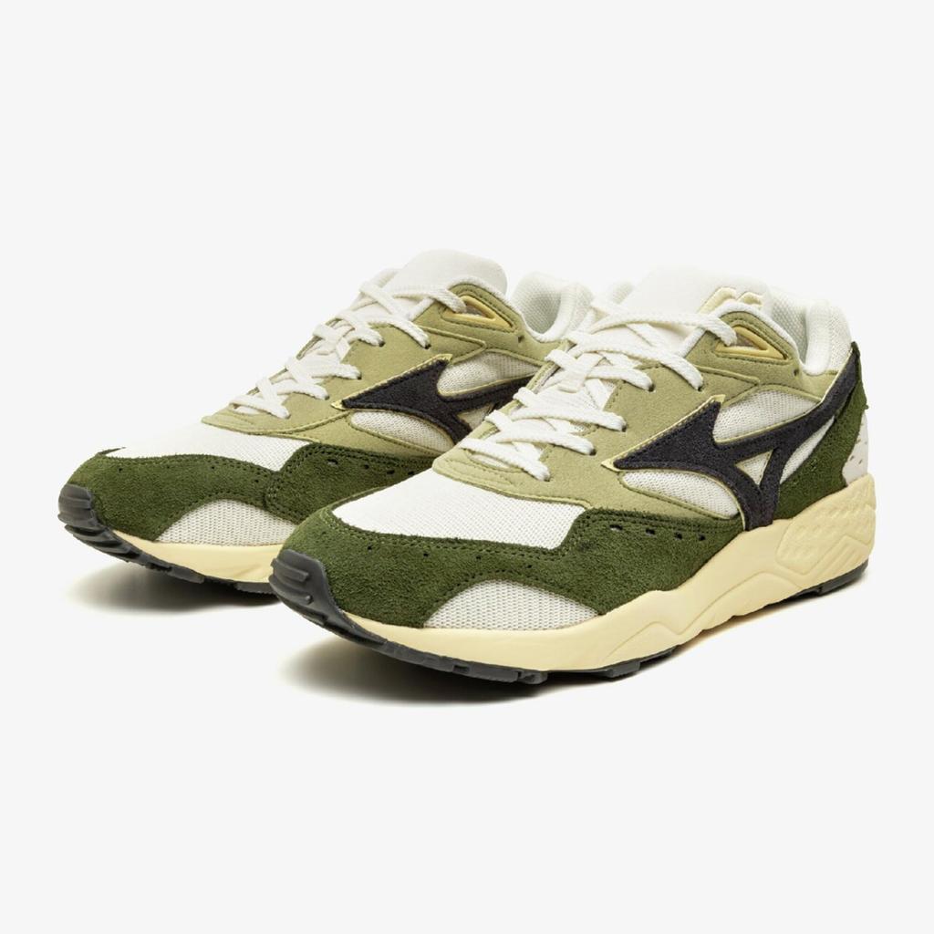 Mizuno Contender Size 2E Sneakers, White/Khaki/Beige, 26.0 cm,