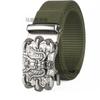 Belt, Men's Automatic Buckle Toothless Business Casual Men's Belt, Young People's Personality Trendy Nylon Canvas
