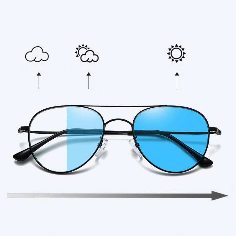 Progressive Multifocal Reading Glasses for Bright No Color Change Under Artificial No Color Change Under Artificial Light or Indoors [PLOPLO]