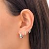 3/6Pcs Minimalist Stainless Steel Huggie Hoop Earrings Set Women Fashion Dainty Round Zircon Drops Earrings Daily Wear Jewelry