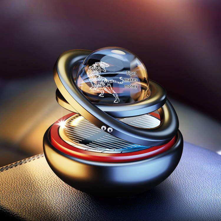 Interstellar Suspension Solar Car Air Freshener - Aluminum Alloy Perfume Ornament