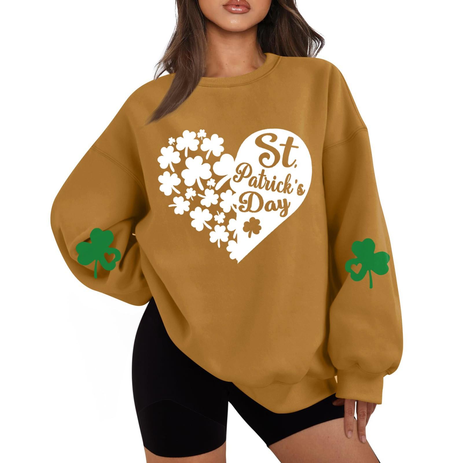 

Женская повседневная модная толстовка с длинным рукавом и круглым вырезом XXL коричневый