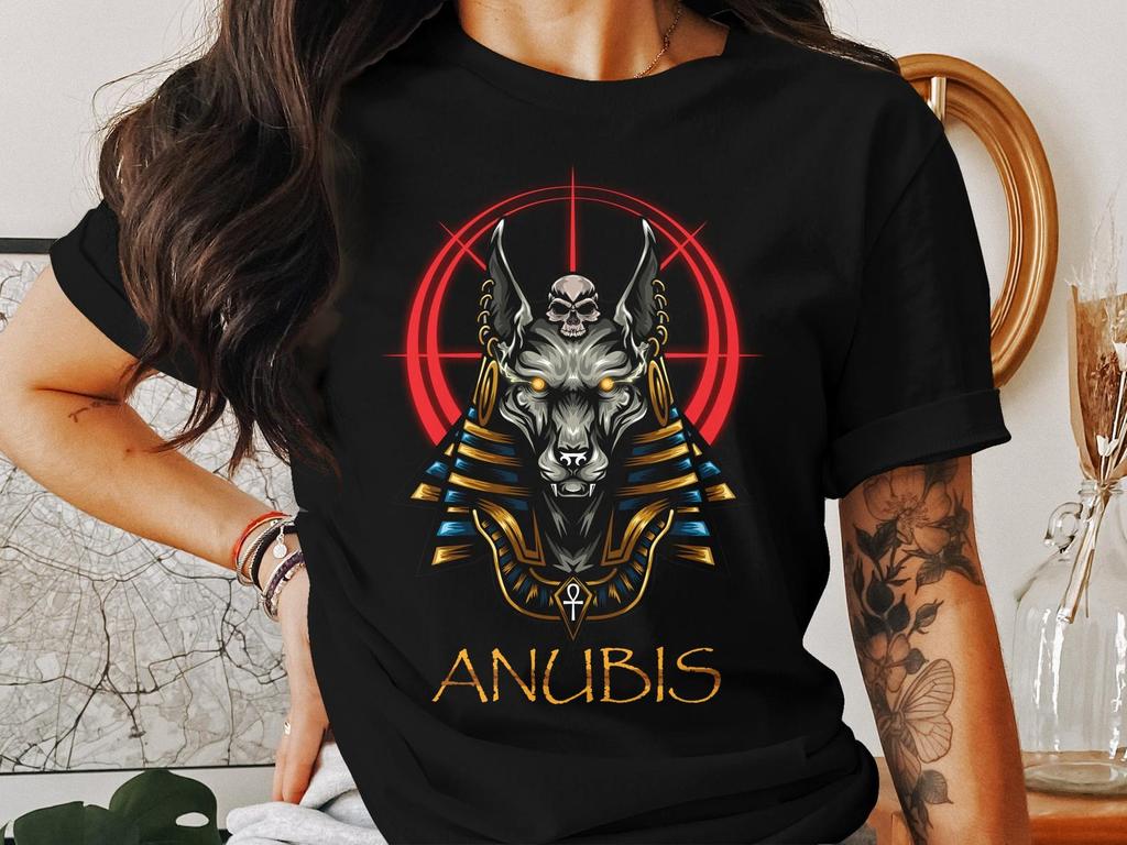 Egyptian Gods Anubis T-Shirt, Egyptian Mythology T-Shirt, Egypt Religion Tee, Historical Deity T-Shirt, Ancient Egypt Shirt