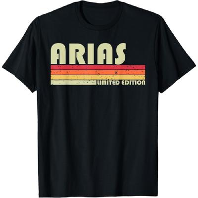 ARIAS Achternaam Grappig Retro Vintage Jaren 80 Jaren 90 Verjaardag Reünie T-Shirt