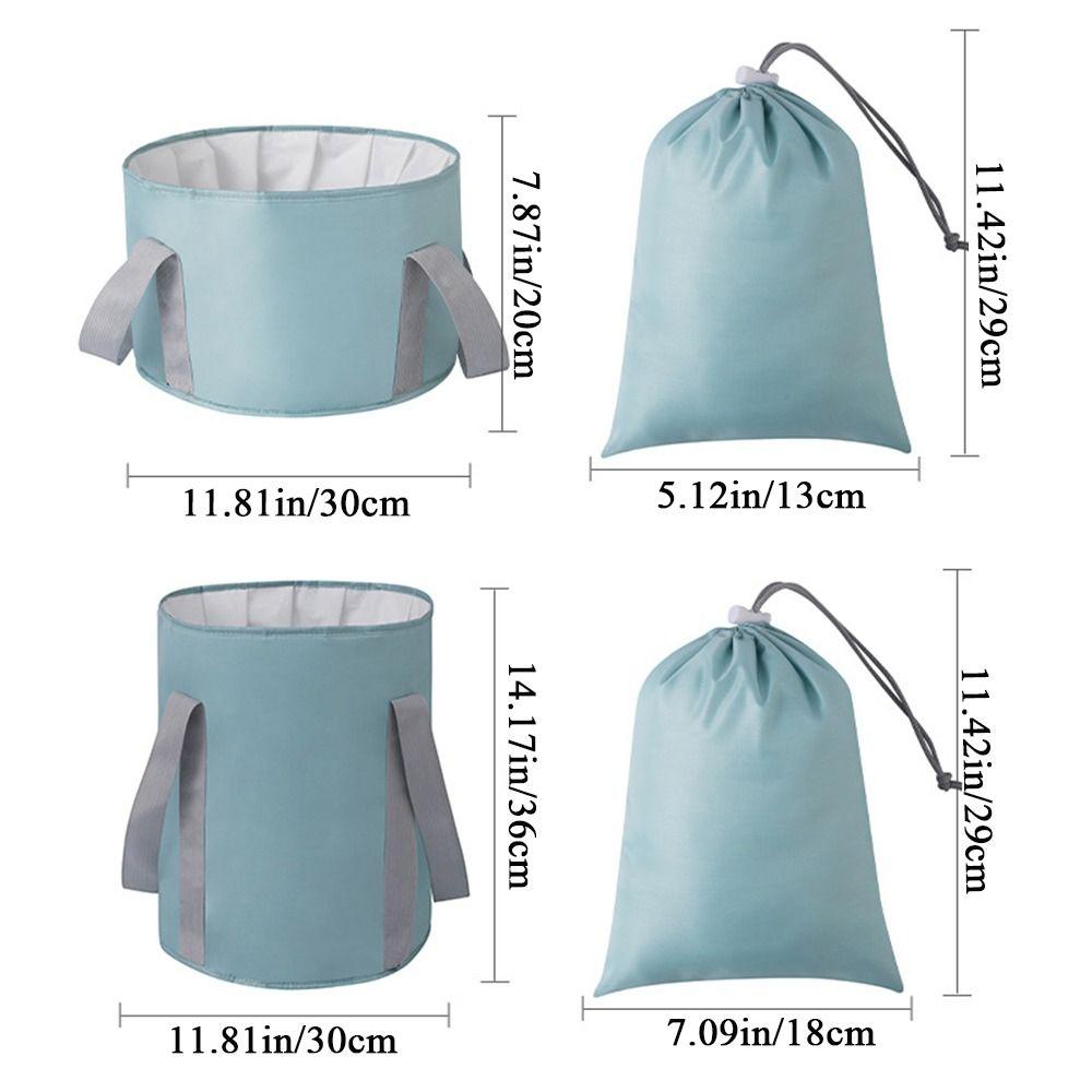 Baie de picioare portabilă albastră, bazin mare impermeabil pentru înmuierea picioarelor, găleată cu mânere, pliabilă, geantă pentru cadă de picioare, dormitor