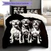 Black Pitbull Pattern Bedding Home Decoration Birthday Gift (1 * duvet cover + 2 * pillowcase, without core)