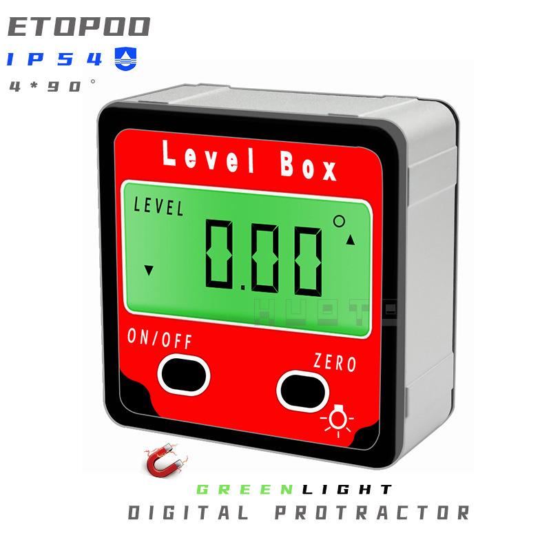 ETOPO 360° Digital Inclination Box with Backlight & Strong Magnet