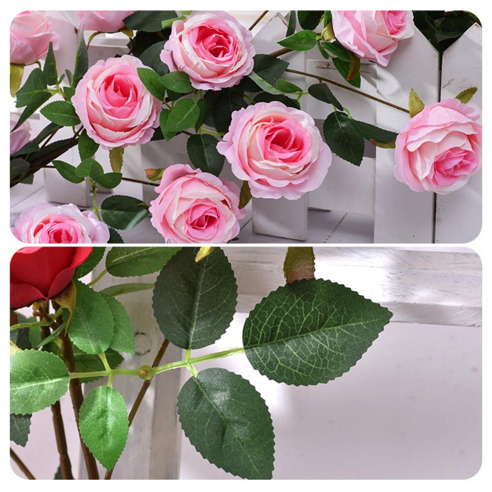 1.8m Hanging Flowers Rattan 10 Colors Fake Plants Leaves Home Decoration