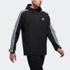 Adidas WB Mesh Bond 3S Striped Hooded Zip-Up Long Sleeve Jacket Men Jackets Black CX4985