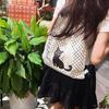 WTEMPO Cute Polka Dot Printed Moon Cat Portable Commuting School Travel Large-capacity Single-shoulder Drawstring Backpack