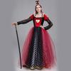 Women's Halloween Queen of Hearts Ball Gown Costume