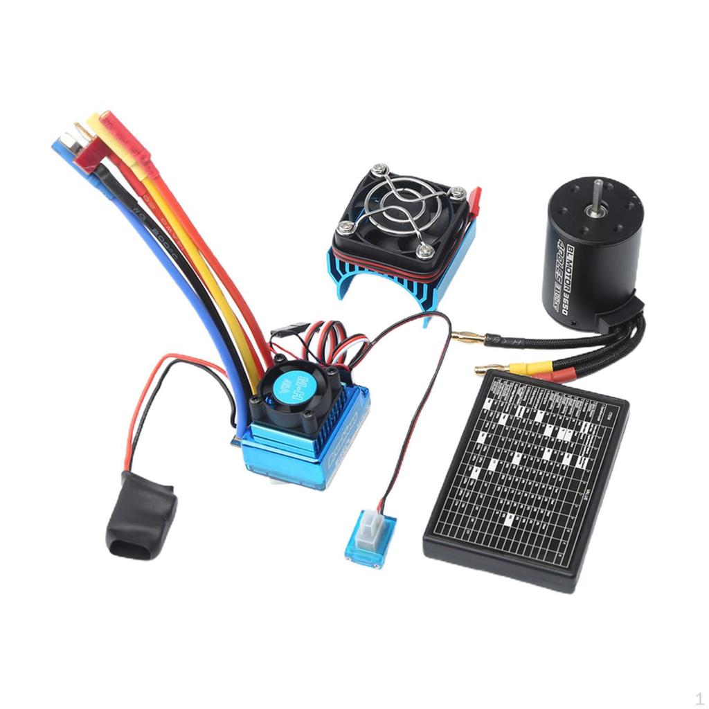 1 Set 3650 3100KV Brushless Motor And ESC & Amp; : 8 / 1:10 RC Car Boat Part 45A 60A 80A