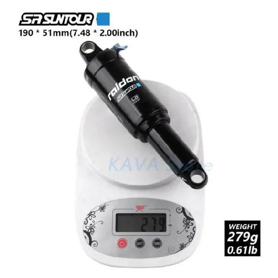SR SUNTOUR 165mm Shocks baicycle 165/190/200mm Rebound Pressure BMX Mountain Bike XC Air Suspension Absorber Lighter to DNM