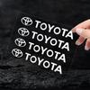 4Pcs Car Door Handle Stickers Tire Rear View Mirror Decals Emblem for Toyota Gr Trd Yaris Hilux Corolla Prius Avensis Emblem Auris Rav4