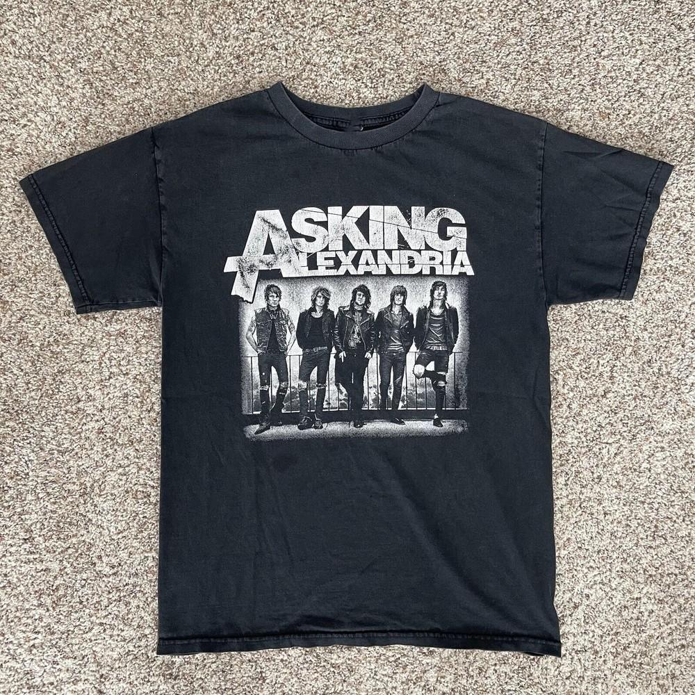 Vtg Asking Alexandria Band Members Heavy Cotton Black All Size T Shirt XL