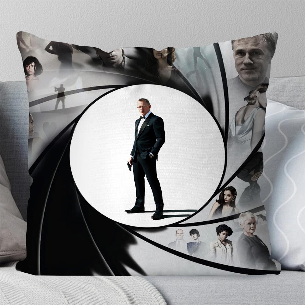 

J-James B-Bonds Pillow Case Square Pillow Bedroom Sofa Leisure Comfort Cushion Car Living Room Home Decoration 40X40 18x18Inch
