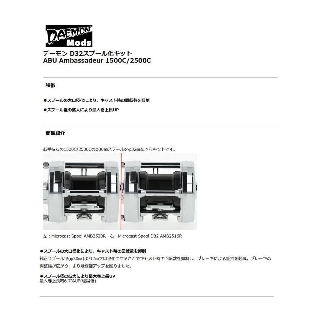 Avail Demon D32 Spool Conversion Kit 1500C dmn_d32kit_1500c