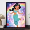 Disney Diamond Art Painting Kit Princess Jasmine Wall Decor Handmade Gift for Fans