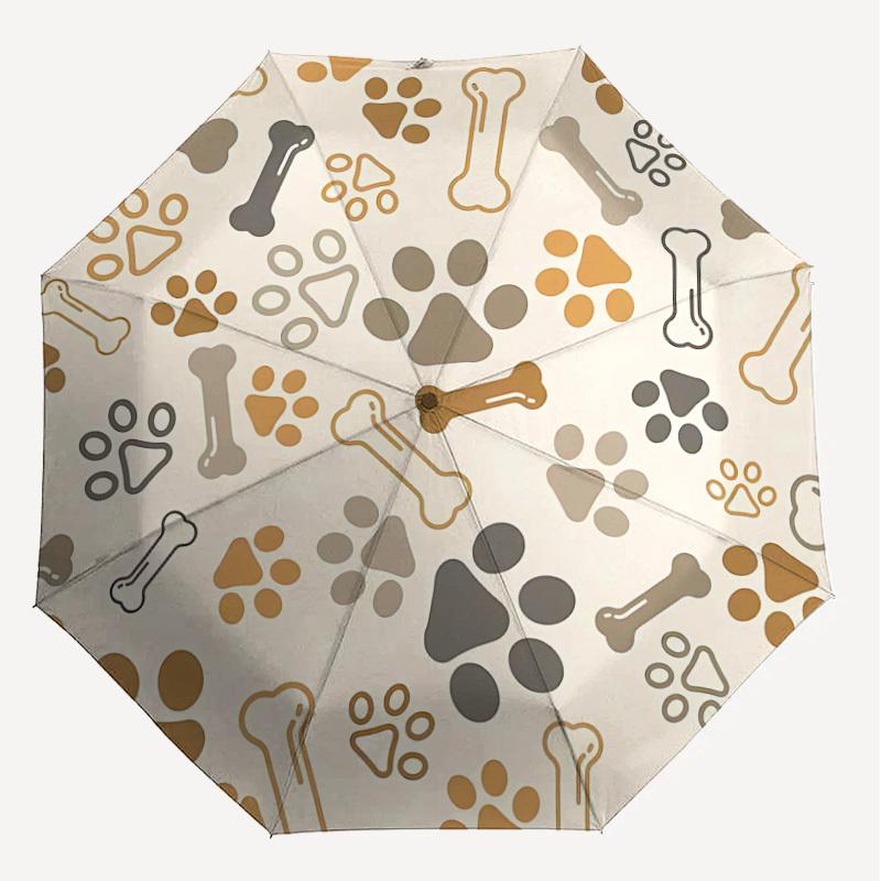 1PC bone paw Automatic Open/Close Umbrella with Windproof, 8-Rib Sturdy Canopy, Durable Ribs, Fashionable Design, 1307a