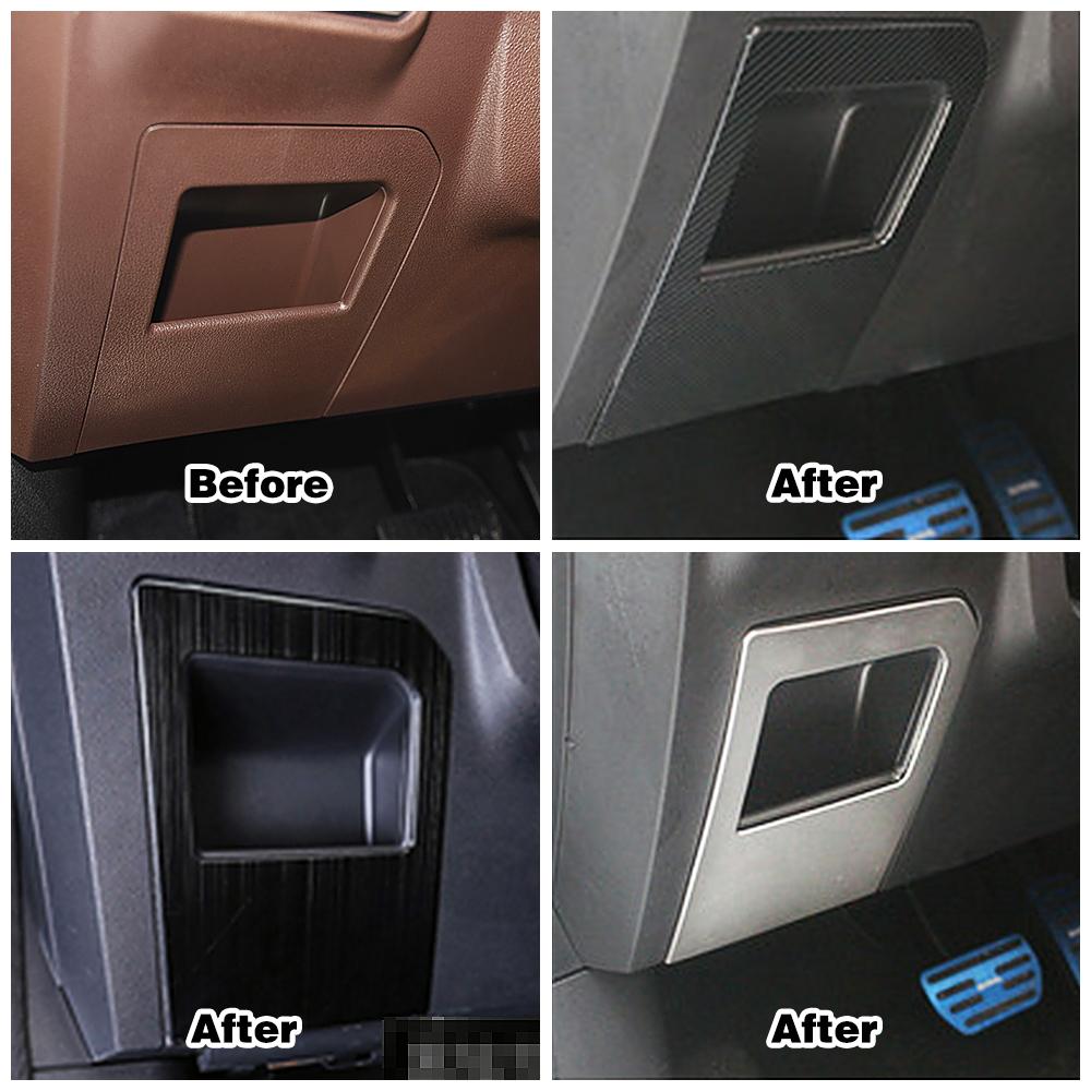 For Haval F7 F7X 2018-2024 Driver Side Glove Storage Box Handle Frame Trim Stainless Steel Decorative Sticker