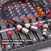 Audio Cable 3Pin XLR Female To Dual- XLR Male Y Splitter Nickel Plated Connectors With Metal Serviceable Ends 0.5M