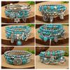 Bracelet Bohème en Perles Turquoises Fait Main Bijou Léger et Confortable Pour un Port Quotidien Événement Festif