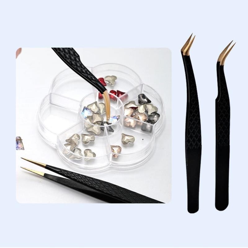 Precise Stainless Steel Tweezers For Manicure Efficiently Grasp Small Decorations Suitable For DIY Enthusiasts