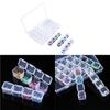 ABS Crystal Embroidery Storage Box Rectangular 28 Grid Adjustable Detachable Salon Manicure Rivet Container Case
