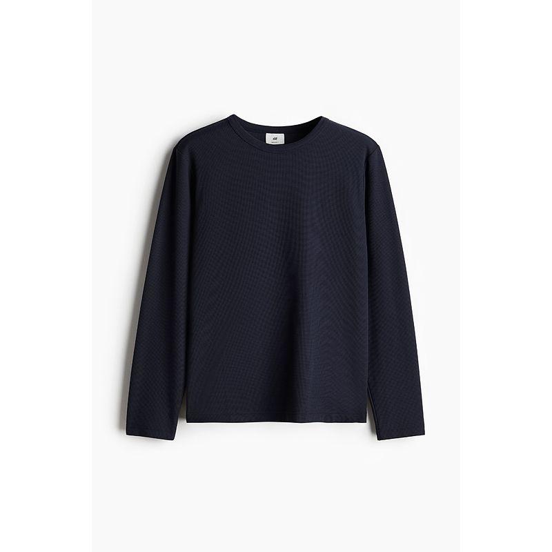 

HM Men s and Women s T-shirt Autumn Standard Edition Heavy Weight Soft Long Sleeves Waffle Tops 1240961