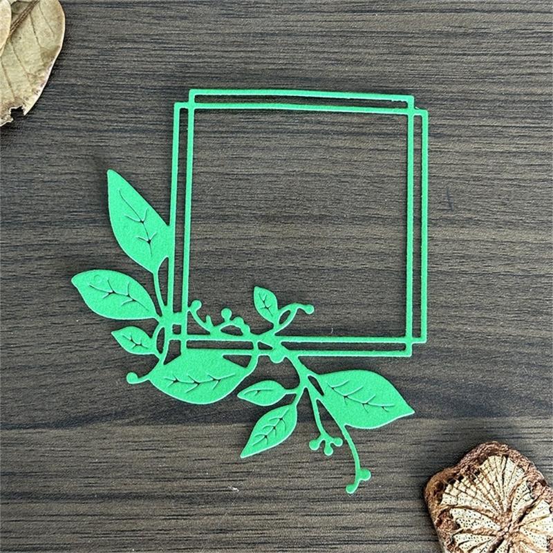 Leaf Photo Frame Carbon Steel Die Cut Stencils Decorative Embossing Paper Dies for Scrapbooking Photo Album Card Making