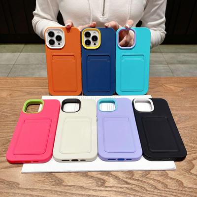 iPhone 17 Pro Max Kartenhalter Silikonhülle, Apple 16/13/14 Mattes Cover, Schlichtes Design