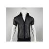 Men's Mesh See-Through Short-Sleeve Shirt, Summer Thin Breathable Party Base Shirt