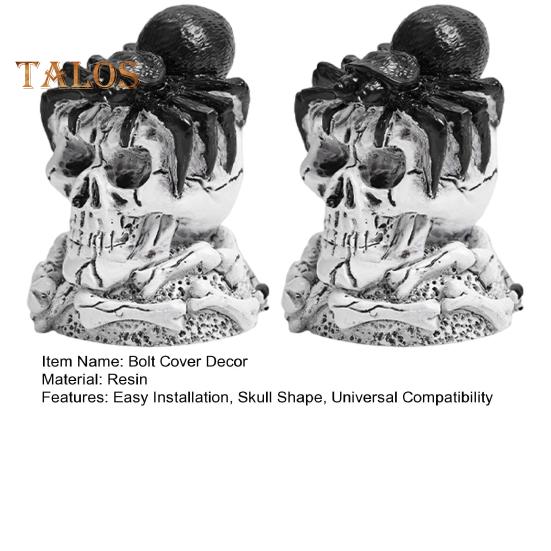 1/2Pcs Toilet Bolt Cover Decoration Easy Installation Skull Shape Design Hide Ugly Bolts Toilet Screw Cover