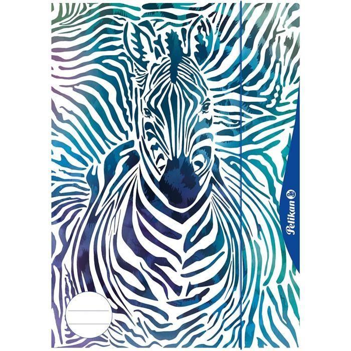 Dossier combiné 2en1, A3, motif Zèbre
