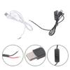 2 Pin Bare Wire USB Power Cord 22AWG Tinned Tip with Switches 5V/1A Support Cable Power Line Plastic Texture for Repair