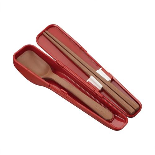 Thermos Spoon and Chopsticks Set, Deep Red, CPE-001 DR