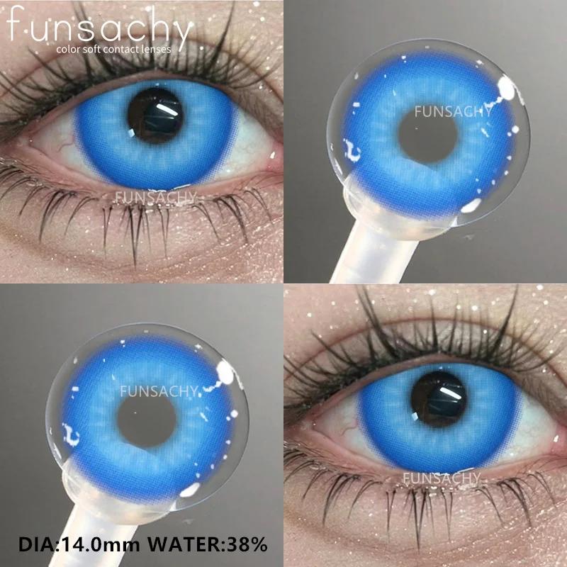 

FUNSACHY НОВЫЙ стиль контактные линзы для глаз косплей красные контактные линзы для глаз 1 пара синие ежегодные косметические розовые линзы для глаз