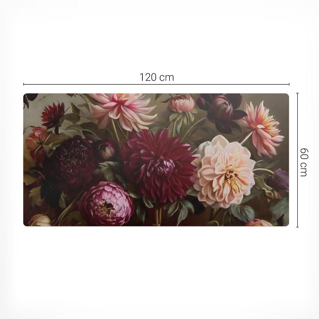 Keyboard Desk Pad and Accessories Flower Bouquet 120x60 Cm