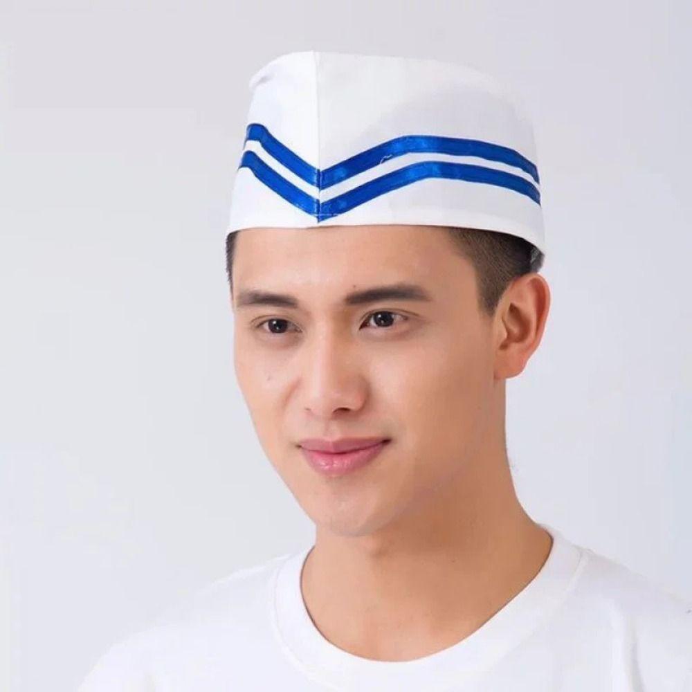 Flat Headwear Chef Hat Boat Shape Hotel Chef Hat Kitchen Forward Cap Catering Waiter Hat  Cafe