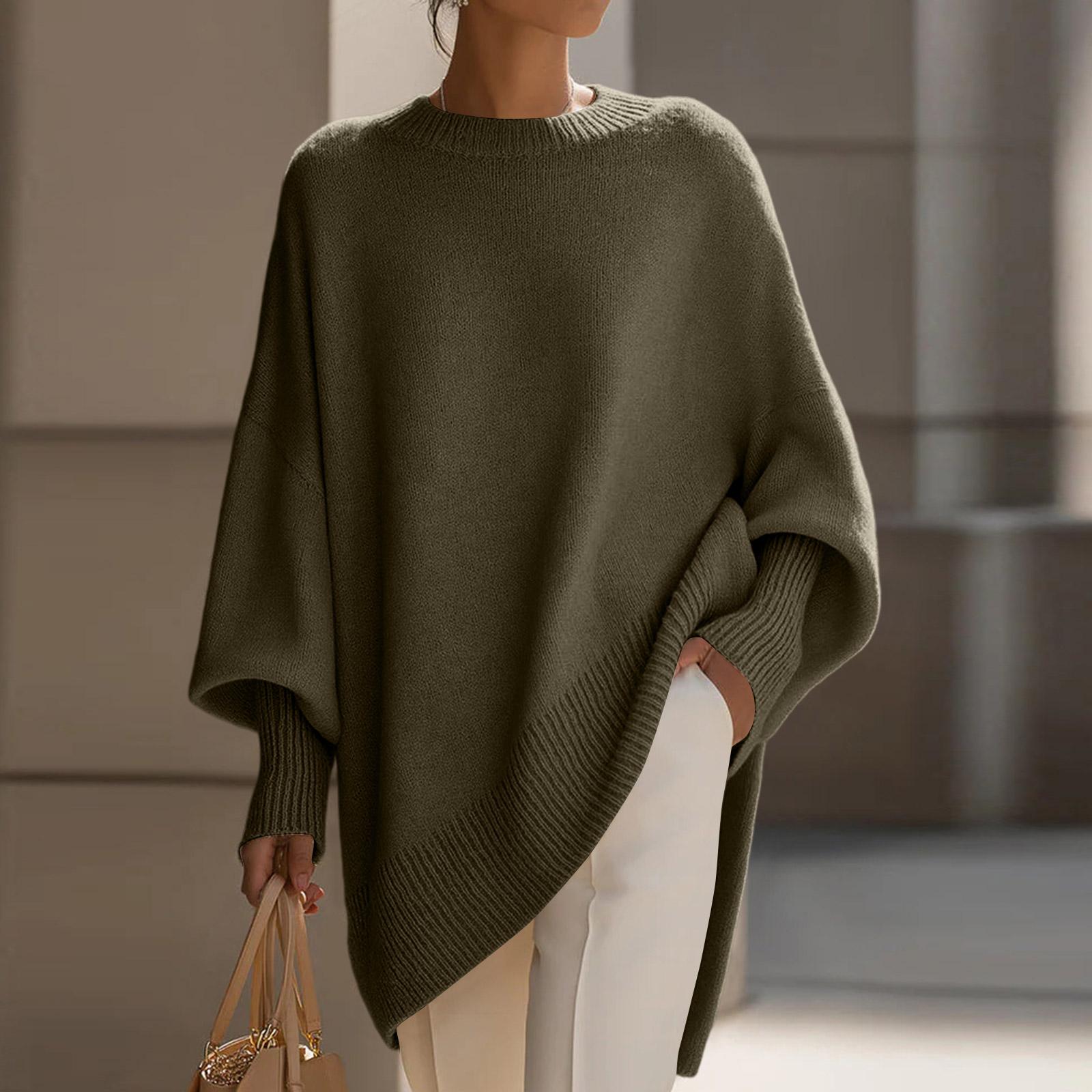 

Жіночий повсякденний светр вільного крою з круглим вирізом M