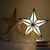 Glitter Shining Christmas Tree Topper Five-pointed Star Glowing Star Light  Home Decor